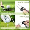 Threan-Herramienta-de-Chuleta-de-Golf-Herramienta-de-Reparacion-de-Chuleta-de-Golf-de-Acero-Inoxidable-Horqueta-de-Golf-Plegable-Chuleta-de-Golf-de-Metal-con-Boton-y-Marcador-de-Pelota-Golf-Negro