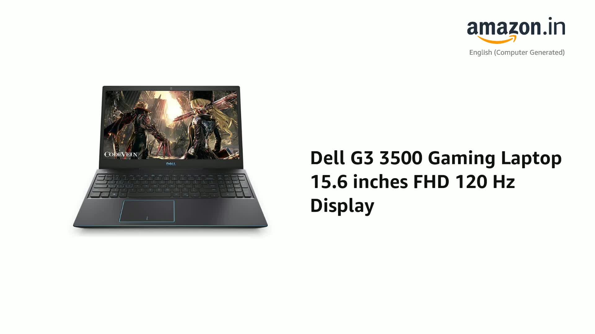 DELL G3 3500 Gaming Laptop 15.6 inches FHD 120 Hz Display (10th