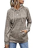 Material: 92 % Polyester & 8 % Elasthan. Aus atmungsaktivem Stoff, super weich, kuschelig und leicht. Dieser Damen-Pullover-Hoodie ist nicht dick und eignet sich sehr gut für Damen oder Teenager-Mädchen zum Wechseln der Jahreszeiten.