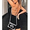 Just Quella Women Sexy Bodycon Party Dresses Backless Spaghetti Straps Clubwear Mini Dress (S, Black)