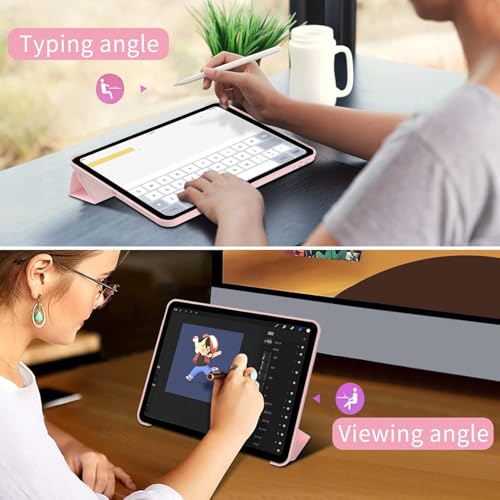 Image of Tablet Case Cover for Apple iPad mini 8.3 inch (6th,A17 Pro 7th Gen) [Auto Sleep /Wake Cover] [Trifold Stand] - Pink