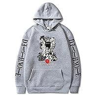 Material: Cotton and Polyester, lightweight, soft and breathable, very comfortable to wear. Unisex Death Note Hoodie Anime Yagami Light L·Lawliet Cosplay Costume Casual Long Sleeve Pullover Sweatshirt for Men Women Teens Nice gift for family, friends...