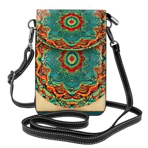 Sac pour téléphone portable en cuir mandala parfait pour vos sorties urbaines de l'été