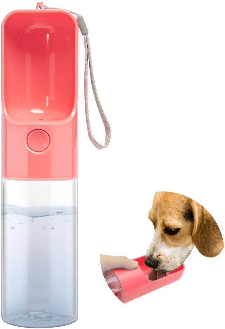 Portable Dog Water Bottle Dispenser Pink, 15oz El Salvador Ubuy