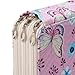 HMZSP 72 Slots Soft Quilted Pencil Case With Zipper Colored Pencils,Watercolor Pens for Teen Girls and Adult,Butterfly Pink