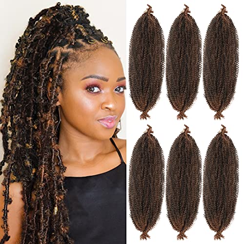 Afro Twist Hair 24 Inch Long 6 Packs Marley Braiding Crochet Hair For Distressed Butterfly Locs Synthetic Pre-Separated Spring Twist Braids Hair Extensions For Black Women (T30) #TOP11