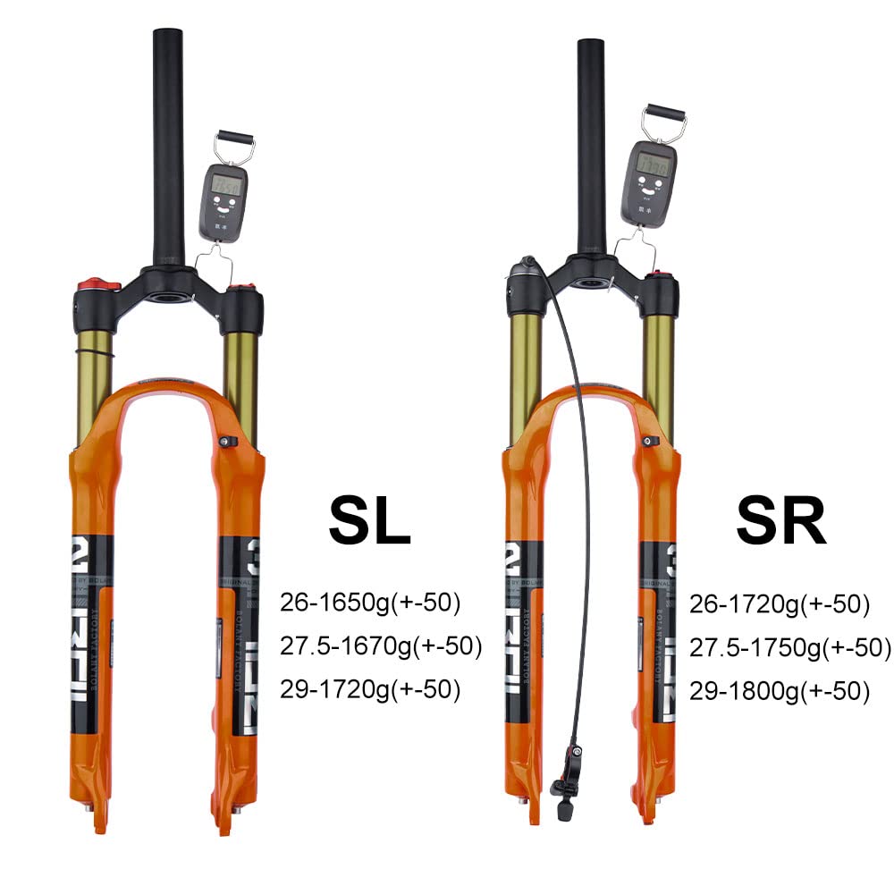 Forcella MTB 1 PCS MTB della Bicicletta Forcella in Lega di Magnesio Sospensioni Pneumatiche 26 27.5 29 Pollici 32 HL RL100mm Bike Forcella Blocco for Il Ciclismo Accessori