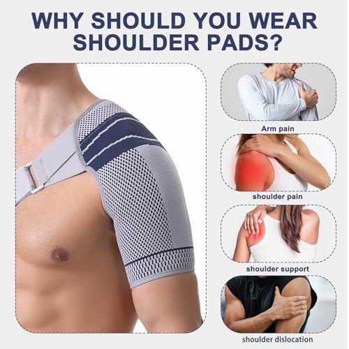 Eniyou Tutore Spalla Destra Sinistra Uomo Tutore Spalla Destra Sinistra Donna Regolabile Comodo E Leggero Progettato Per Alleviare Dolori E Infortuni Causati Dall'attività Sportiva Taglia Unica - 3