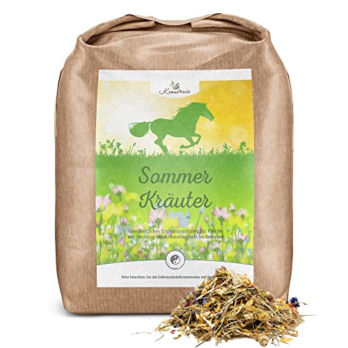 Krauterie Sommerkräuter Pferd in Spitzenqualität (3000 g), Sommer Kräuter für Pferde, Saisonkräuter als Bestandteil artgerechter Fütterung, frei von Zusatzstoffen, aus Liebe zu Deinem Pferd