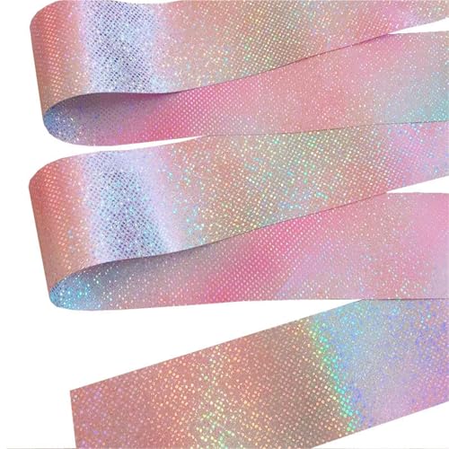 VIOLDHHJK Cinta de Gimnasia artística, Ballet y Danza de 2 m/4 m con Palo Giratorio, Brillante Intermitente, for espectáculos Deportivos.(4M,1pc Satin)