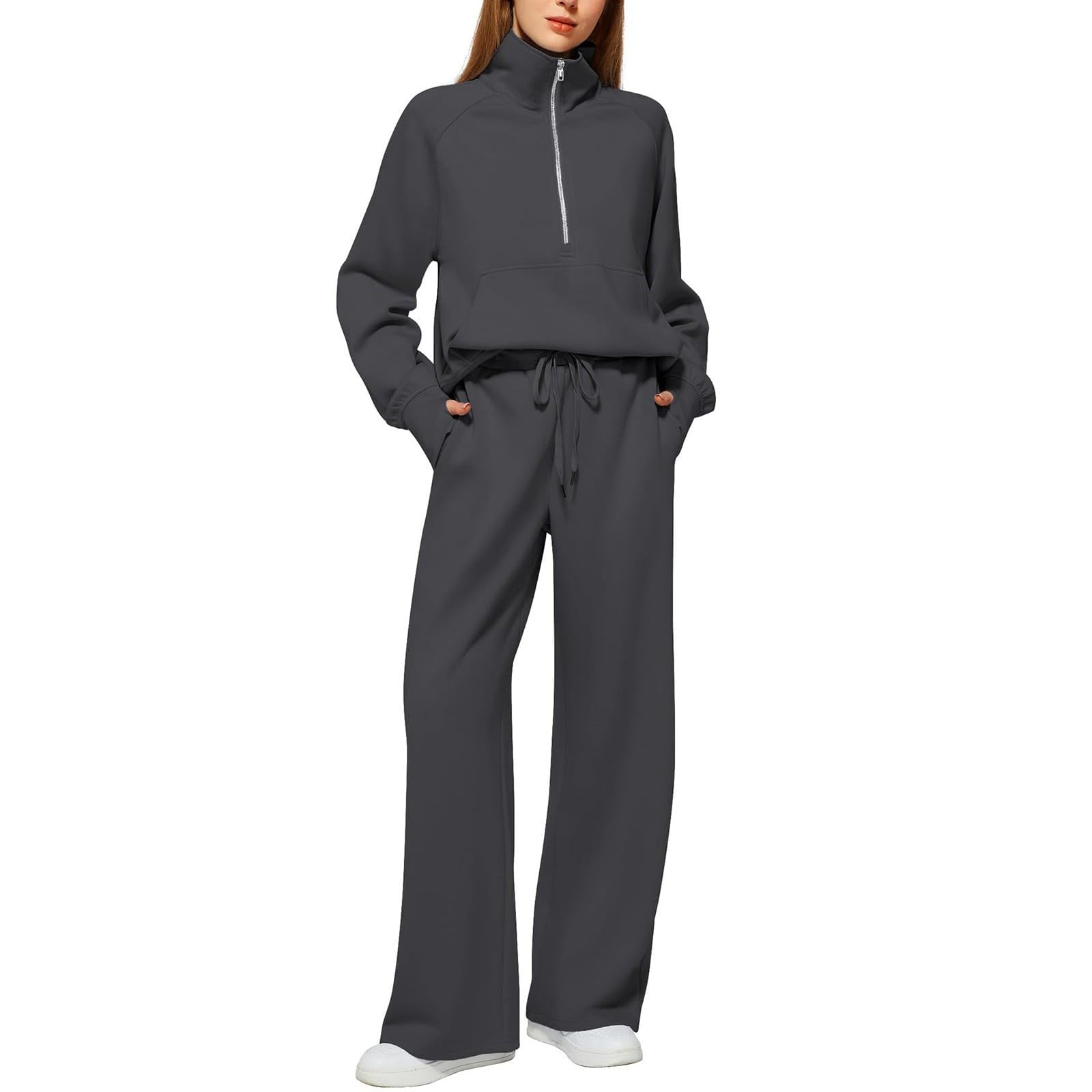 Damski strój do joggingu, odzież wypoczynkowa, dres treningowy, na jesień, zimę, przytulny zestaw 2-częściowy, bluza z kapturem i spodnie do biegania
