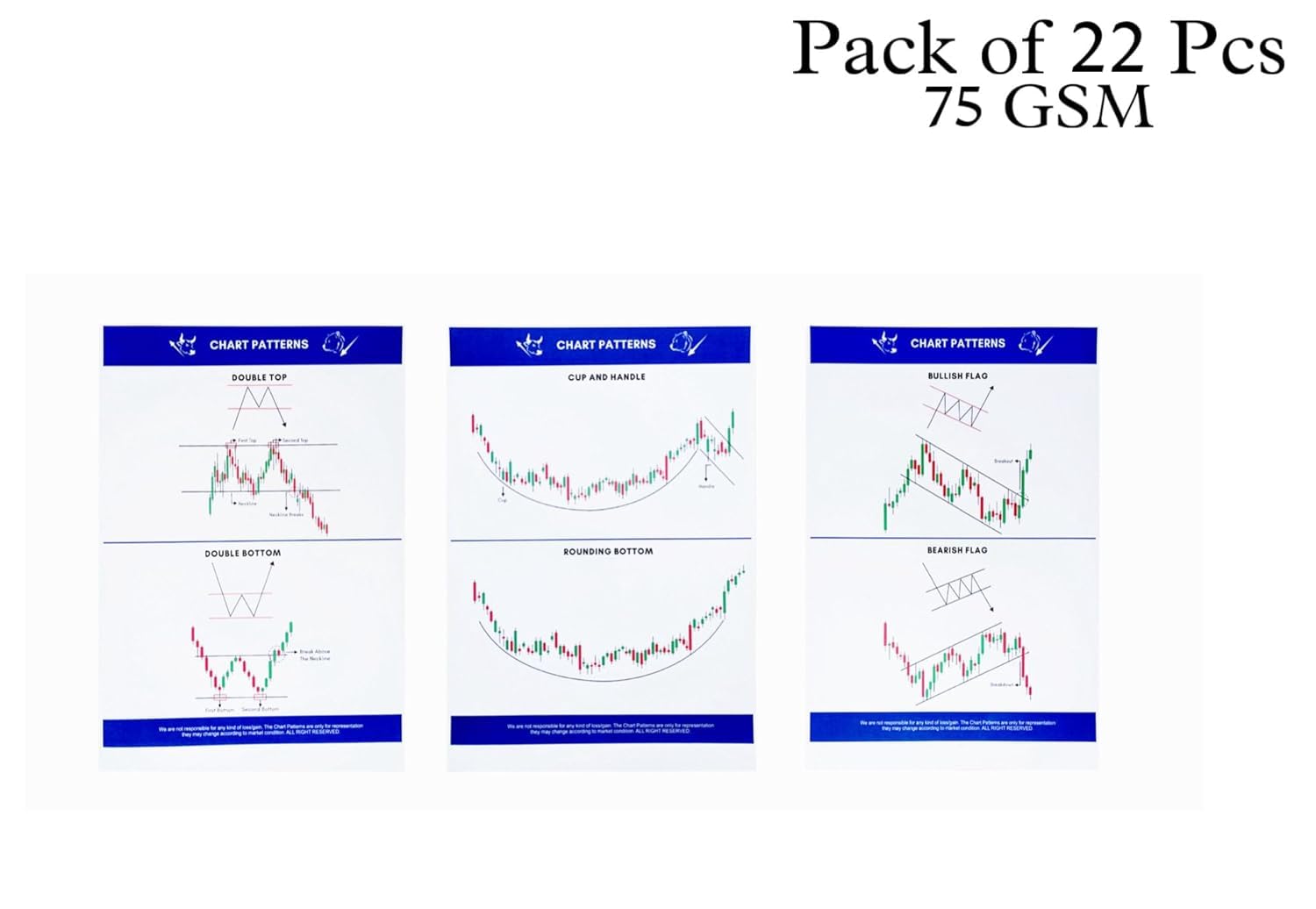 Pack of 22 Trading Chart Pattern Book, Candle Stick Chart Patterns, Crypto  and Stock Market Book : Amazon.in: Toys & Games