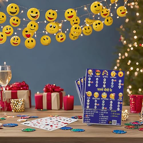 Image of Teen Types of Wives Theme Tambola Tickets (Hindi) - Fun Bingo & Housie Card game for Kitty Party & Family Gatherings | Tambola for Laughter & Entertainment (Set of 15 Tickets)