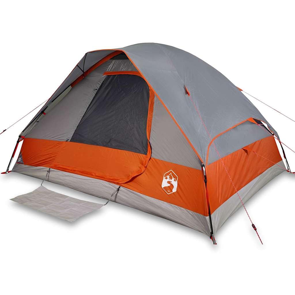 Genérico Tienda de campaña iglú para 4 Personas Impermeable Gris Naranja,Deportes,Actividades al Aire Libre,Camping y Senderismo,Tiendas de campaña-94779