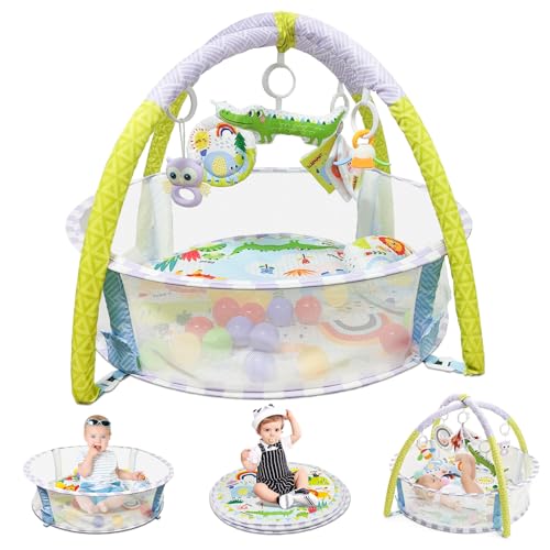 7-in-1 Baby Play Mat Tummy Time Mat Foldable, 5 Tummy ...