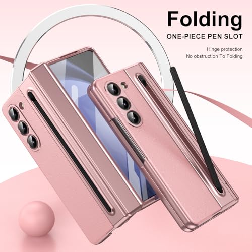 Funda plegable Galaxy Z Fold 5 con protector de pantalla de aluminio 2