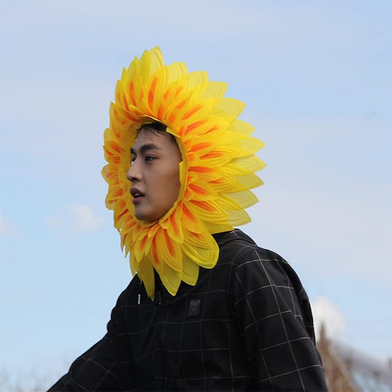 Amazon.co.jp: Yavoluy ひまわり 被り物 かぶりもの 花 お面 フラワー