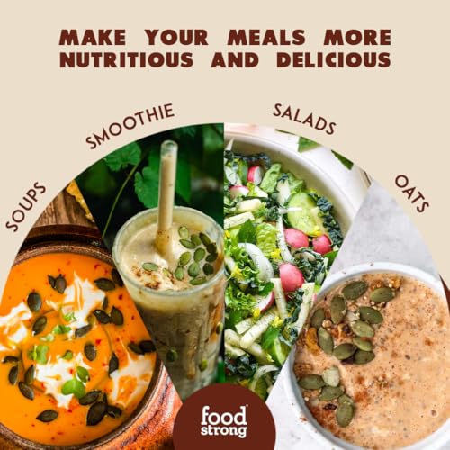 Image of Foodstrong Pumpkin Seeds | Rich Source of Omega 3, Iron & Protein | Naturally Sourced, Gluten-Free, GMO-Free | 200g (Pack of 3)