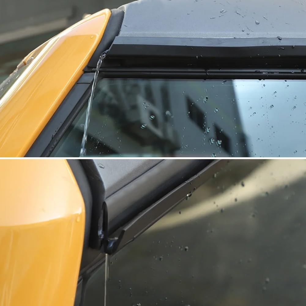 Window Visors Rain Guards Tape-On Window Deflectors Rain Shield Rain Guiding Gutter for Ford Ronco 4-Door 2021 2022 2023 2024 2025 Car Exterior Accessories