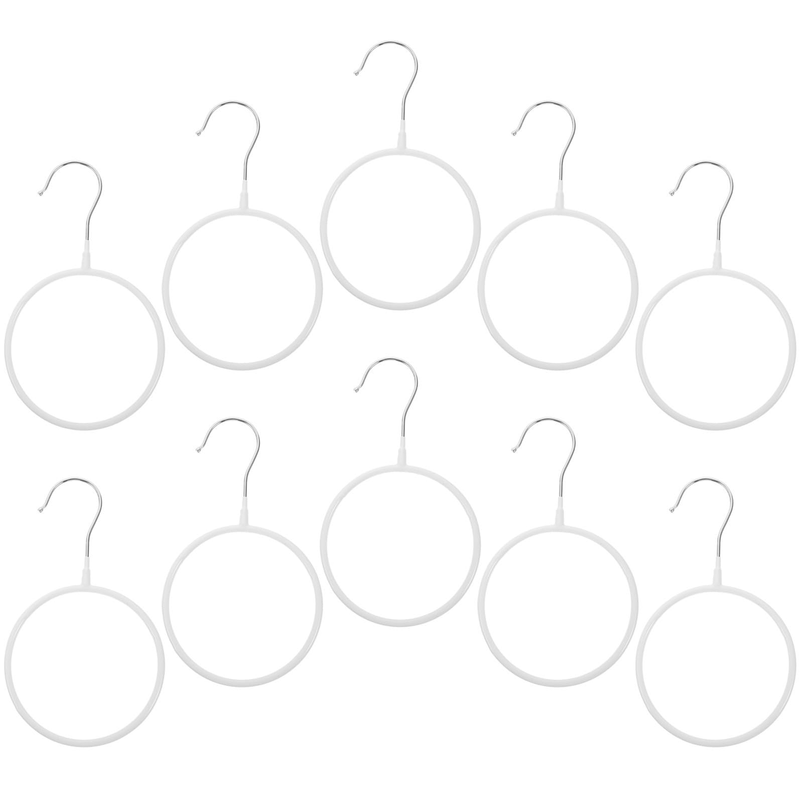 Porte-écharpes ronds en acier inoxydable antidérapant lot de 10