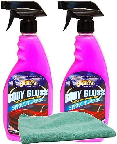 Body Gloss Spray N' Shine (22 oz) Bundle with Microfiber Cloth (3 Items)