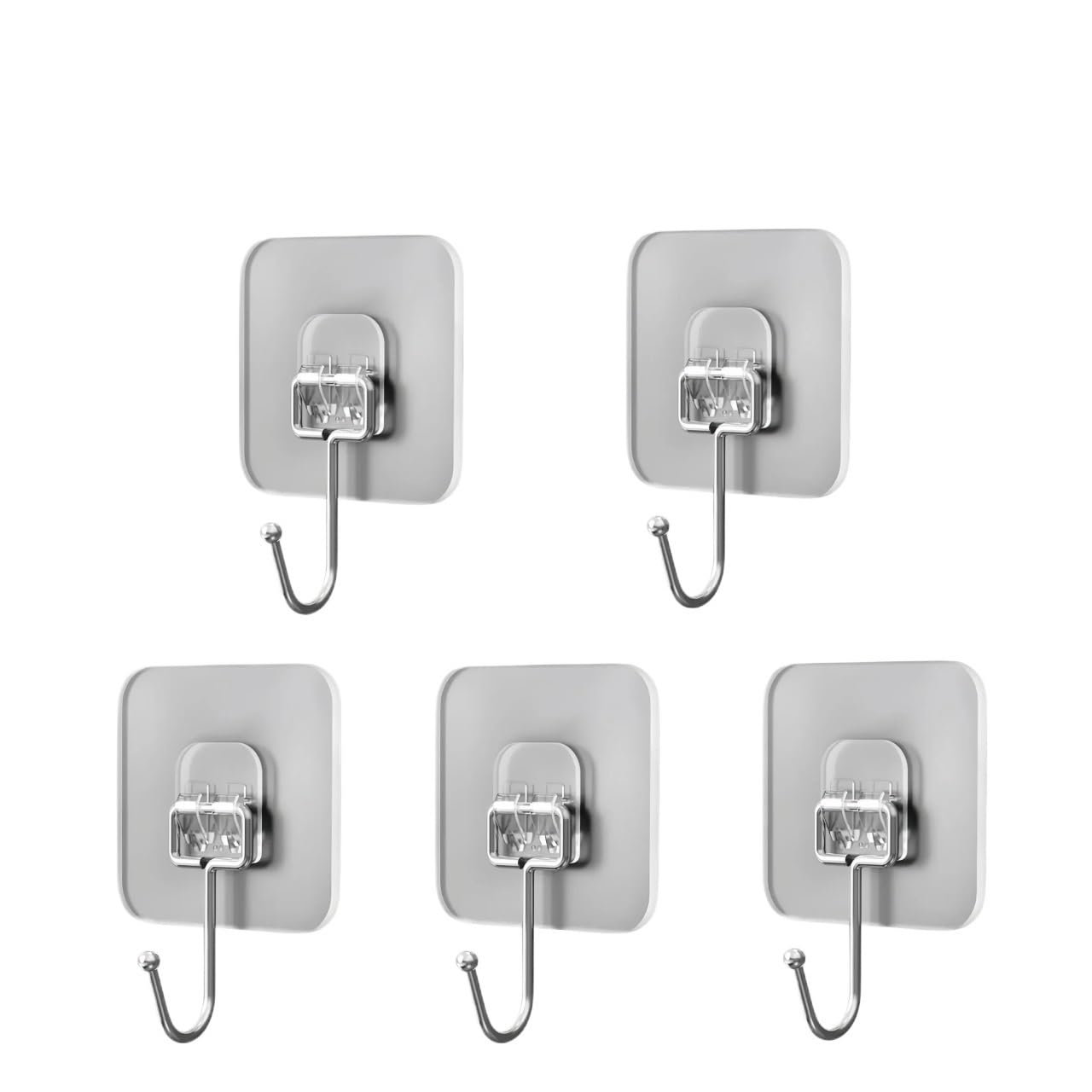 Xinxiyuan Clear-20Pcs Heavy Duty Adhesive Hooks For Kitchen Bathroom Big Size Nail-Free Transparent(Clear-20Pcs)