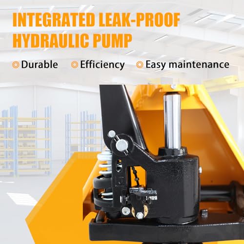 Image of APOLLOLIFT Pallet Jack Truck, 5500lbs Capacity 27 inch W x 48 inch L Forks Heavy Duty Manual Pallet Truck for Warehouse, Workshop and Retail