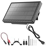 Solar Panel for Deer Feeder, 6V 1.98W Solar Panel Outdoor IP65 Waterproof, Battery Charger 6Volt with Mounting Bracket and Alligator Clip, DC 5.5*2.1, 3.5*1.35 and 4.0*1.7 Interfaces for Trail Camera