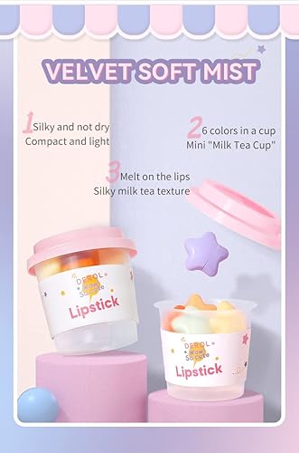 Miniatura 3 de Mini lindo juego de lápices labiales, 16 lápices labiales mate, 16 colores, terciopelo, impermeable, de larga duración, lápiz labial mate, juego de