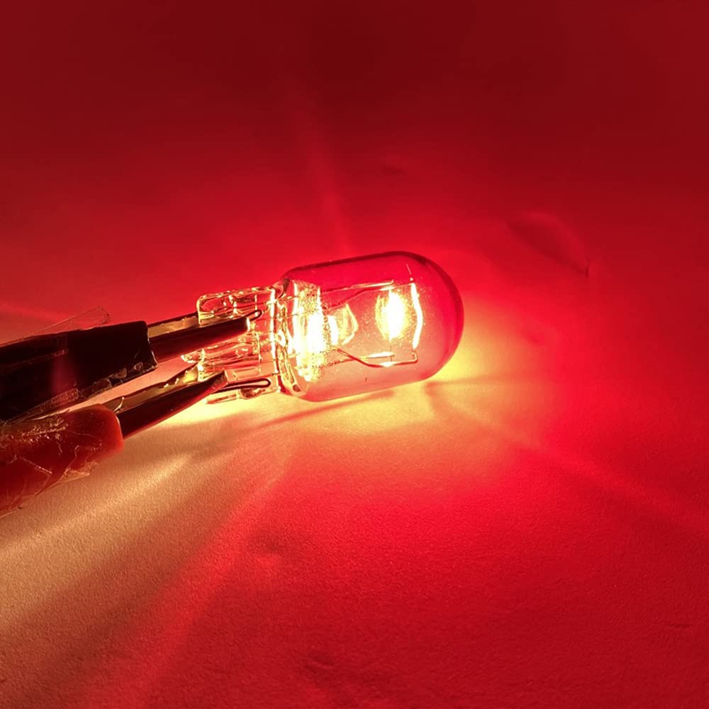 AIVYNA 4 Uds T20 W21 5W 7443 Bombillas Traseras LED Rojo Cristal 580 Coche Miniatura Doble Filamento Giro Parada Freno Bombilla 12V
