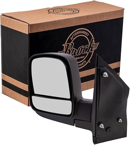 Miniatura 1 de Brock Espejo manual izquierdo de repuesto para el conductor del mercado de accesorios texturizado negro con doble cristal compatible con Chevy