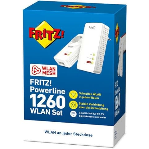 AVM Fritz!Powerline 1260E WLAN Set Versión Alemana Cover