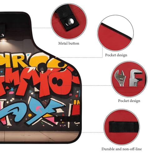 Delantal de trabajo Graffiti Hip Hop para hombres y mujeres miniatura 3
