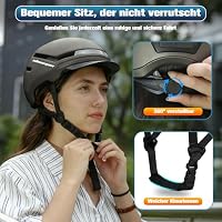Shinmax Fahrradhelm Damen Herren mit Blinker & Licht, Fahrrad Helm Erwachsene mit USB Wiederaufladbare LED-Rücklicht, Radhelm für E-Bike, S-Pedelec, Scooter – Ansicht 7
