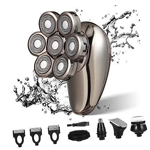 OSOLADY Electric Shaver Razor 7-blade Bald Beard Remover Trimmer Men's Grooming Kit