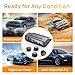 EKNBKE 2025 RV Tire Pressure Monitoring System,0-87 PSI Tire Pressure Monitor System with Solar Charge,TPMS with 4 Sensors&6 Alarm Modes, Color LCD&Car Temperature Display for RV Trailer-4 Sensor