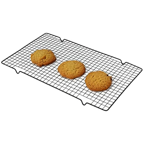 KARL HAUSMANN Grille de Refroidissement en Acier Inoxydable - 41x25 cm - Grille Patisserie Rectangulaire - Grille Refroidissement Patisserie INOX - Support à Gâteau Idéal pour Boulangerie et Glacage