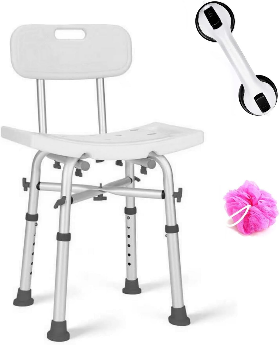 Dr. Maya Adjustable Bath Seat with Back and Reinforced Crossbar