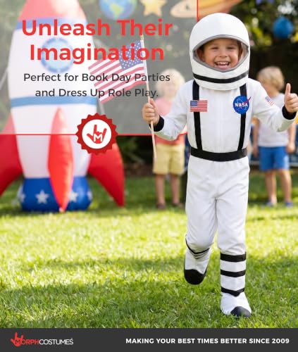 Disfraz de astronauta para niños con casco miniatura 6
