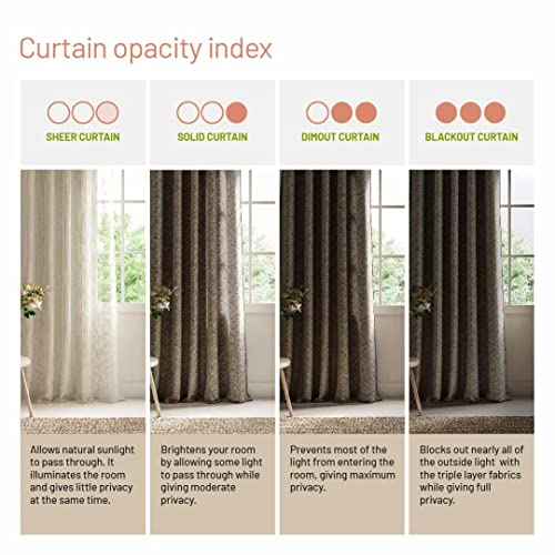Image of Ddecor Curtain Pack of 1, Polyster Jacquard Curtain, Door 7 FT, Lizella, Room Darkening |135 CM X 225 CM, Beige