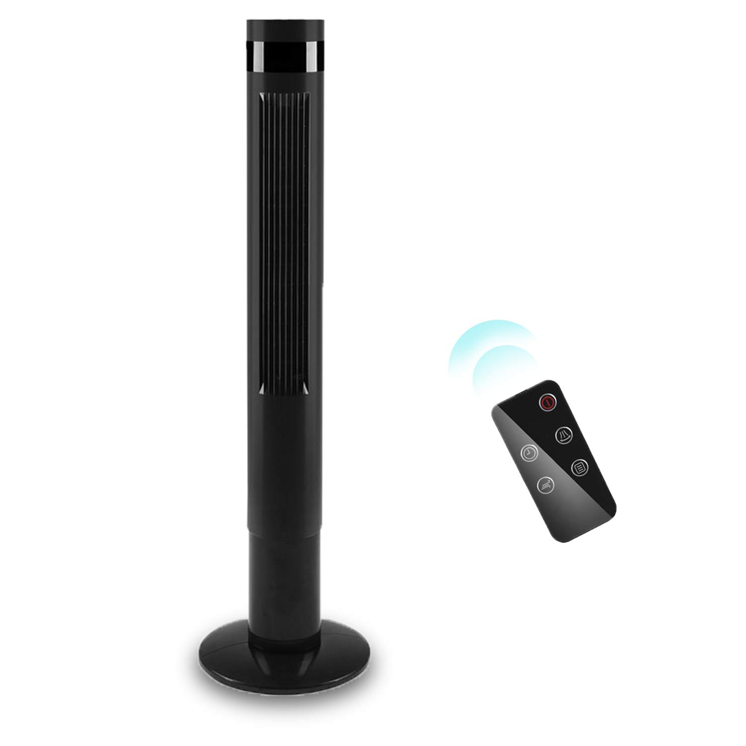 43 Tower Fan with Oscillation Remote Control and LED Display 3 Powerful Wind Modes Up to 12 H