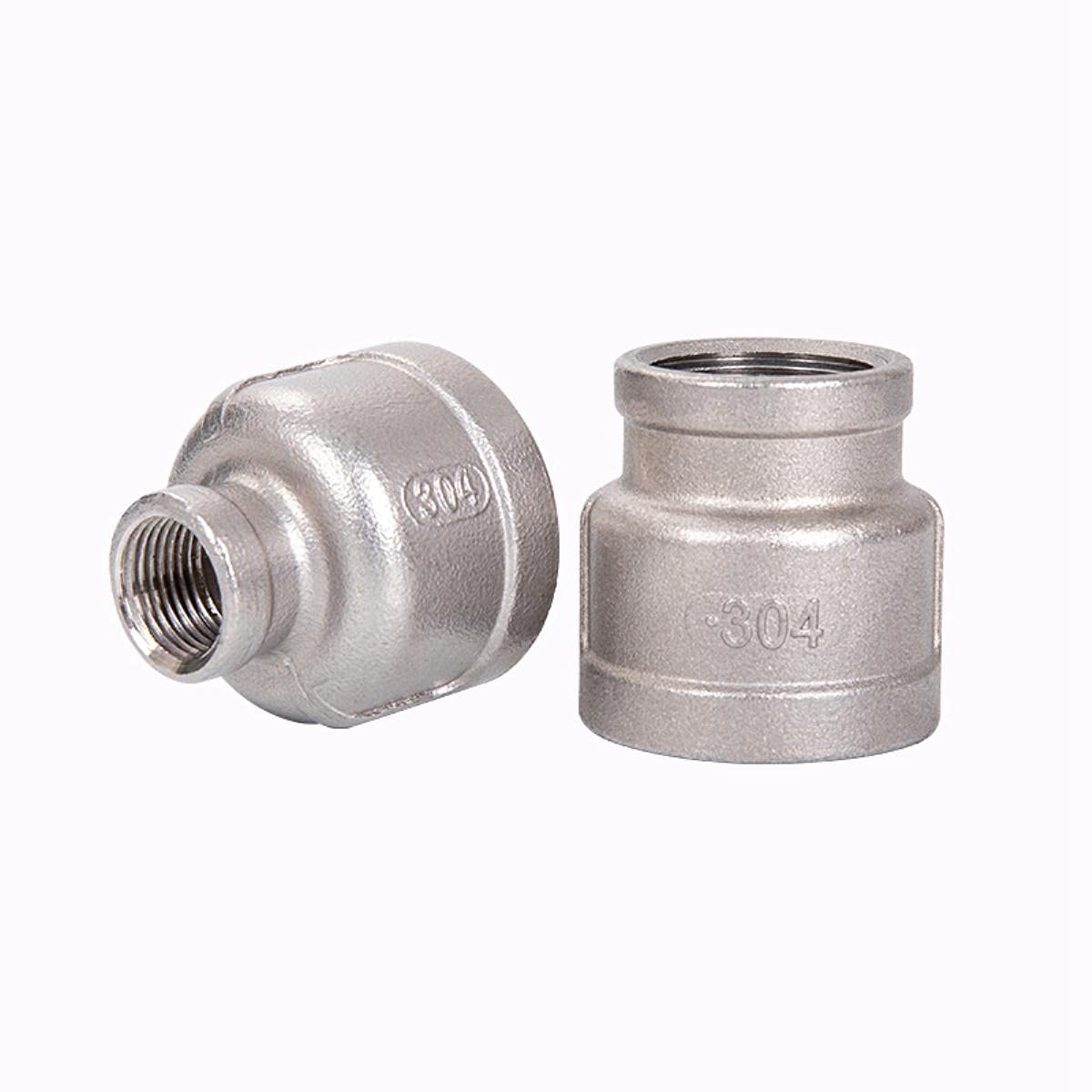 1/8"1/4" 3/8"1/2" 3/4"1" 1-1/4"1-1/2" NPT Rosca Hembra 304 Acero Inoxidable Reductor de Enchufe Accesorios de tubería Adaptador de conector-NO15