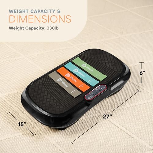 Image of Lifepro Waver Vibration Plate Exercise Machine - High-Intensity Vibration Plate for Lymphatic Drainage - Full-Body Workout Vibrating Platform with Loop Bands - Fitness Equipment for Strength & Toning