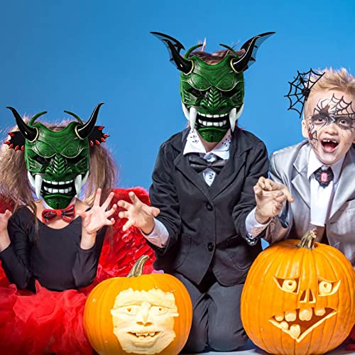 Tampa da do Dia das Bruxas, Escudo japonês, Acessórios para fantasias cosplay Hannya assustadoras ca