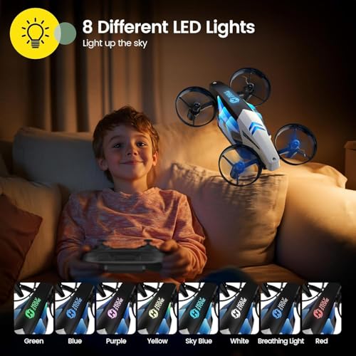 Holy Stone HS210T Mini Drone for Kids, 2-In-1 Mini Indoor Drone with Land & Fly Mode, Four Posture Deformations RC Quadcopter with 3D Flip, Auto Hovering, Birthday Toy Gift for Boys and Girls - Image 4
