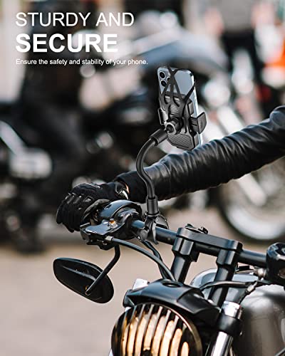 woleyi Suporte de celular pescoço de ganso para bicicleta, suporte de celular para guidão de bicicle