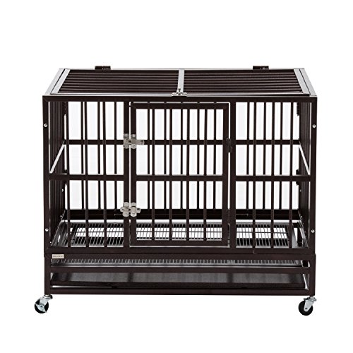Bestmart INC 37 Heavy Duty Dog Cage Crate Kennel Metal Pet Playpen Portable w Tray New (36.3 (L) x 24.2 (W) x 29.1 (H))