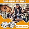 Ching Rings – Tambourines Jingle Rings, Stainless Steel Drum Set Accessory, Percussion Effects | Shimmering Sizzle For Ride Crash Cymbals Professional Drummer Gift Performance Gear #2