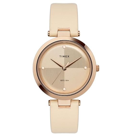 Timex Analog Rose Gold Dial Womens Watch-TWEL11817