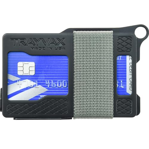 Trayvax Armored Summit Wallet, RFID Front Pocket Metal Credit Card Holder with Money Clip, Slim Minimalist Wallet for Men and Women